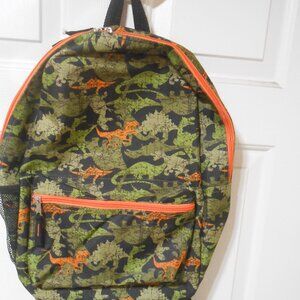 City Streets Lg Dinosaur Boys Bookbag Backpack dbl zippers mesh pocket NWOT 🦕👦